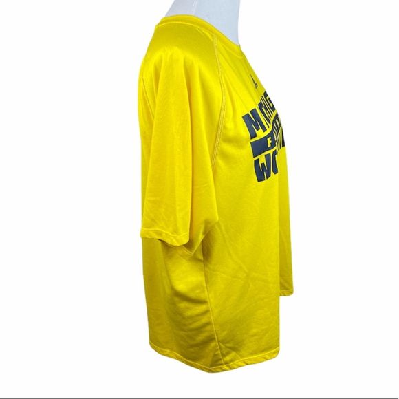Adidas Michigan Wolverines Football Shirt, Yellow, Large - Picture 3 of 8